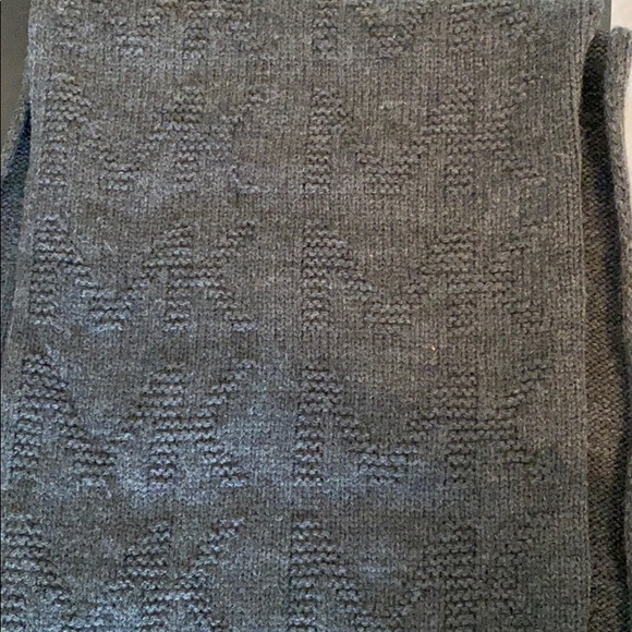 Michael Kors logo mens knit gray scarf classic - Picture 2 of 3